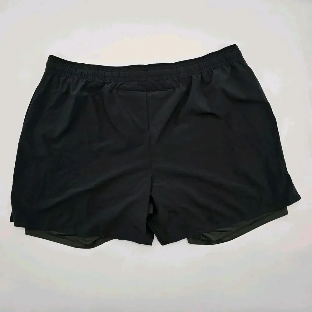 Chubbies Shorts Mens XXL 5.5 Inch Boxer Black Lined Ultimate Training Green